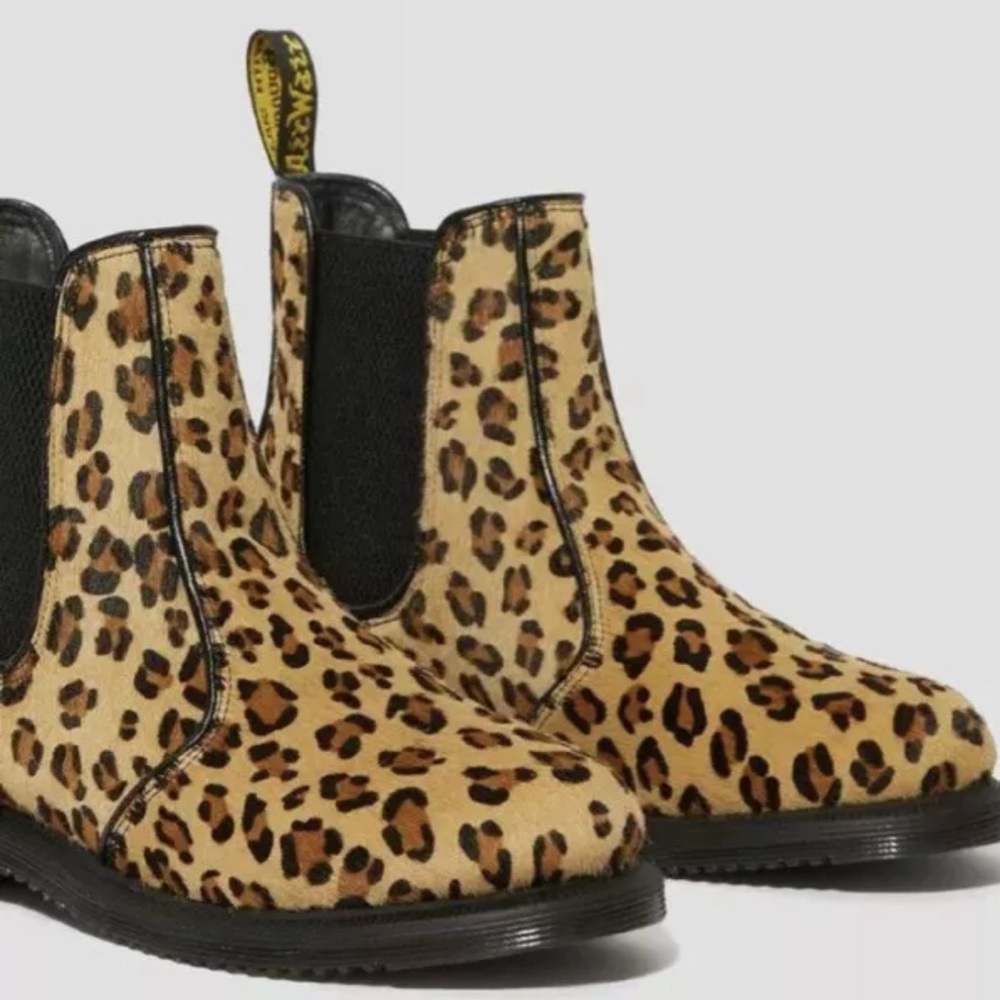 Flora Leopard Dr. Martens size 9, worn one time in original box.